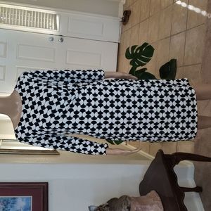 Talbots s retro print quarter sleeve ruched crewneck stretchy for fitted look …